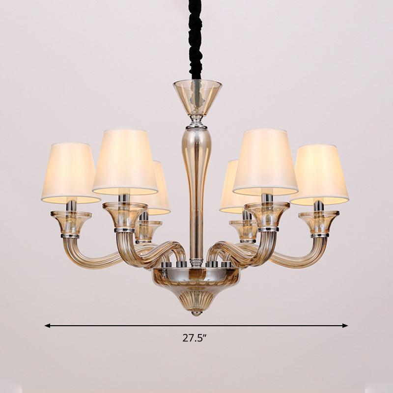 6/8/12 Heads Chandelier Lighting Traditional Fabric Light - Rebooters