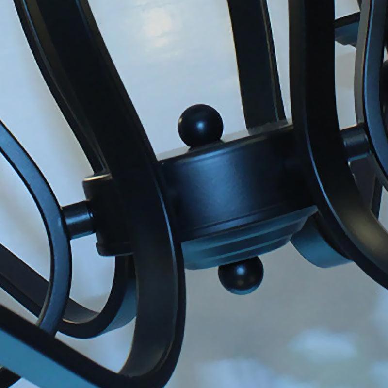 Antique Starburst Chandelier Lighting 5/6/8 Bulbs Black Lamp - Rebooters