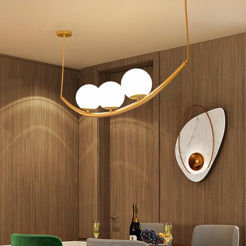 2/3 Lights Dining Room Chandelier Lamp Fixture Modernism Gold Finish Hanging Ceiling Light - Rebooters