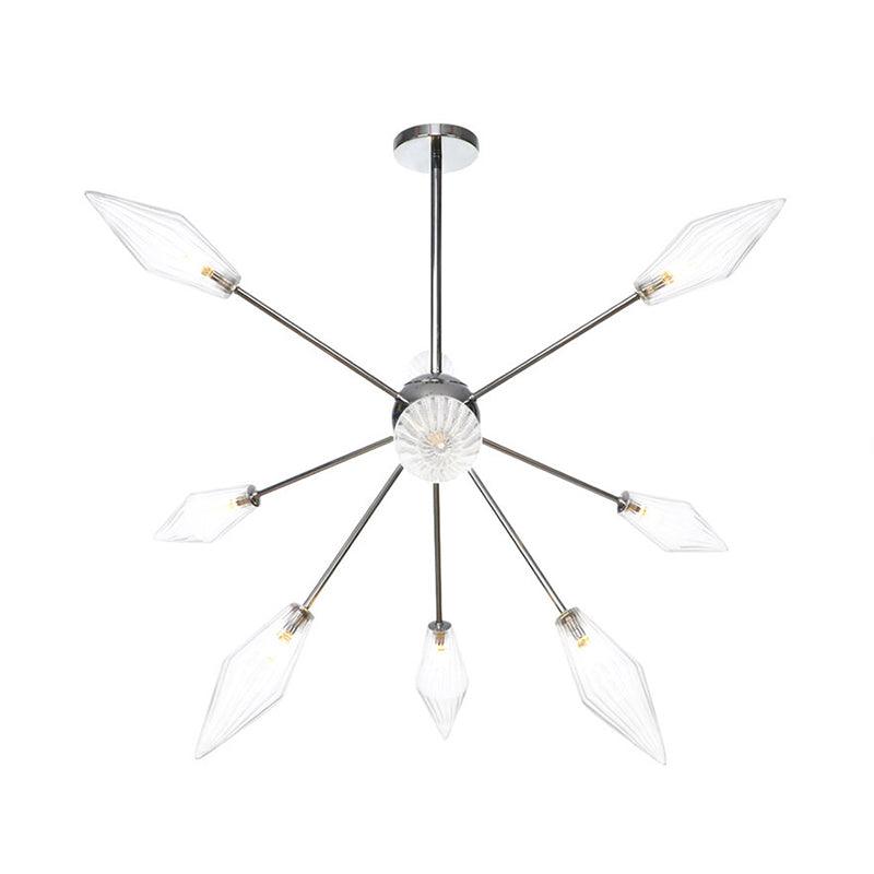 9/12/15-Light Living Room Hanging Chandelier Lamp Industrial Amber Clear Pendant Light - Rebooters