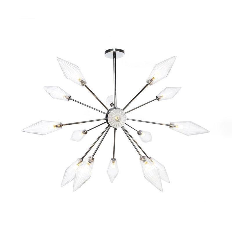 9/12/15-Light Living Room Hanging Chandelier Lamp Industrial Amber Clear Pendant Light - Rebooters