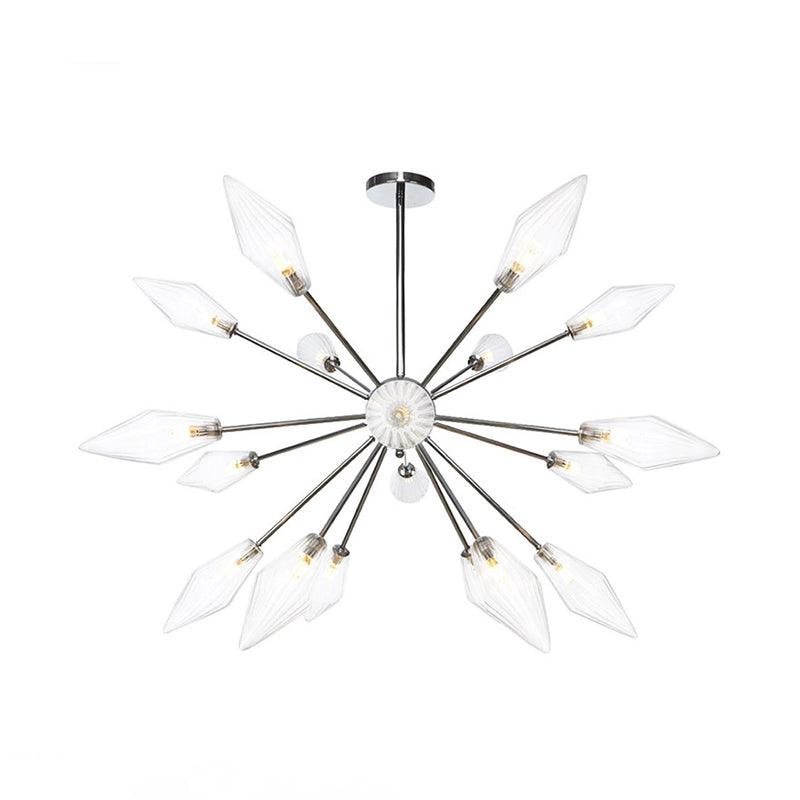 9/12/15-Light Living Room Hanging Chandelier Lamp Industrial Amber Clear Pendant Light - Rebooters
