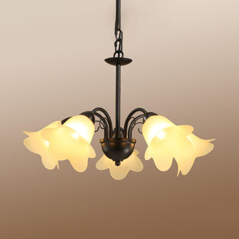 3/5/6 Bulbs Dining Room Chandelier Retro Black Finish Pendant Lighting - Rebooters