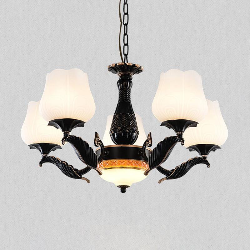 Black 4/6/7 Heads Chandelier Lighting Metal Sputnik Pendant - Rebooters