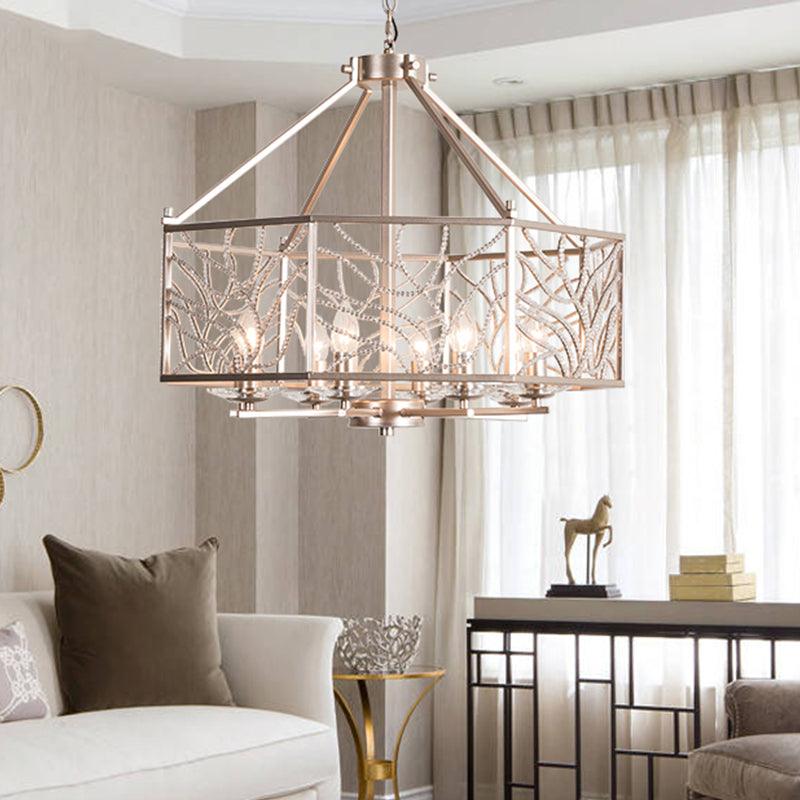 Candlestick Living Room Chandelier Minimalism Crystal 6 Lights - Rebooters