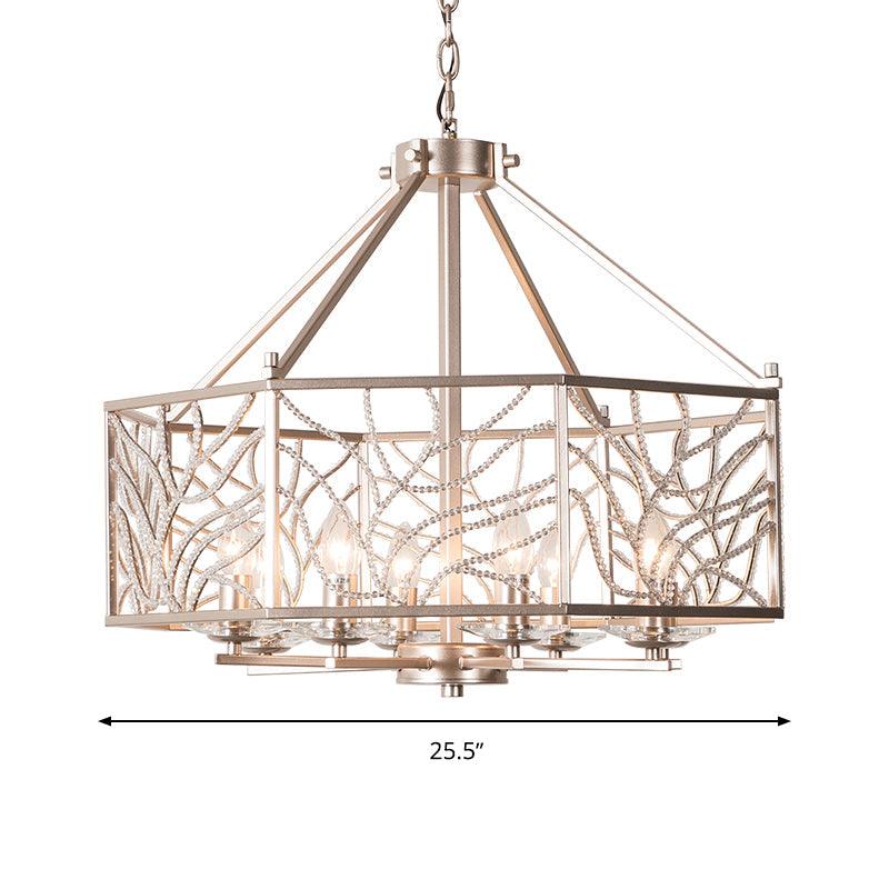 Candlestick Living Room Chandelier Minimalism Crystal 6 Lights - Rebooters