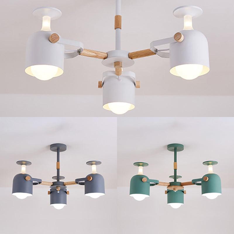 Simple Style Cylinder Hanging Lights Metal Pendant Lamp for Bedroom 28.5 Inch - Rebooters