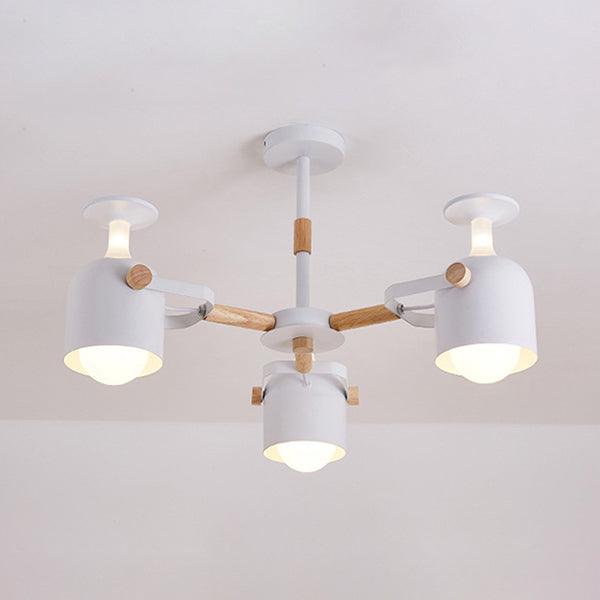 Simple Style Cylinder Hanging Lights Metal Pendant Lamp for Bedroom 28.5 Inch - Rebooters