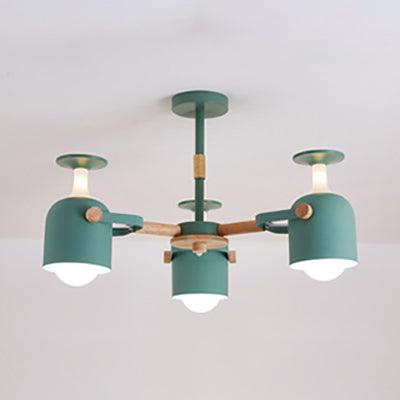 Simple Style Cylinder Hanging Lights Metal Pendant Lamp for Bedroom 28.5 Inch - Rebooters