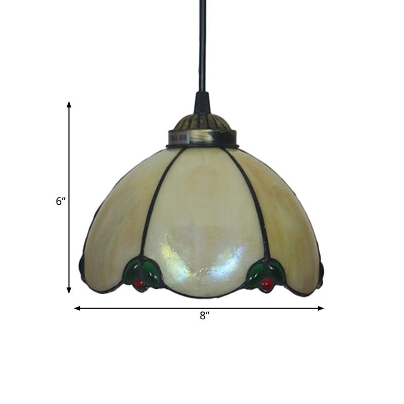 Black 1 Light Hanging Pendant Baroque Glass Drop Lamp - Rebooters