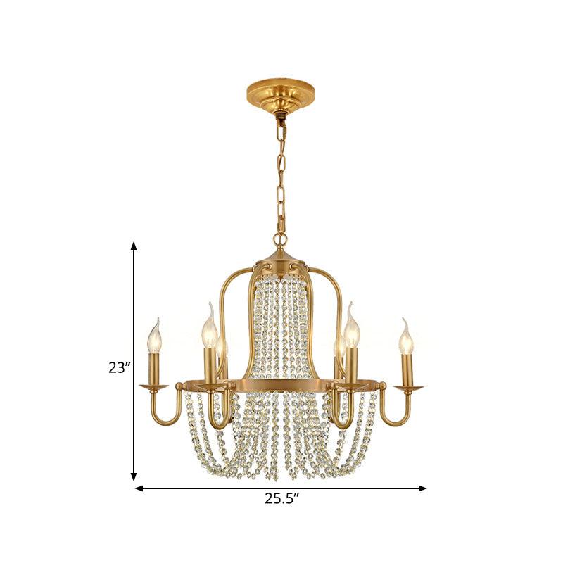 4/6 Lights Chandelier Light Minimalism Candlestick Crystal Lamp - Rebooters