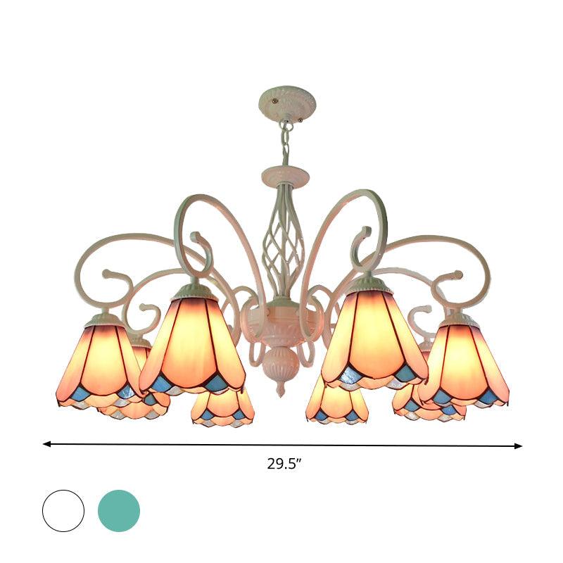 Arched Chandelier Lighting Fixture 5/6/8 Lights Tiffany Pendant - Rebooters