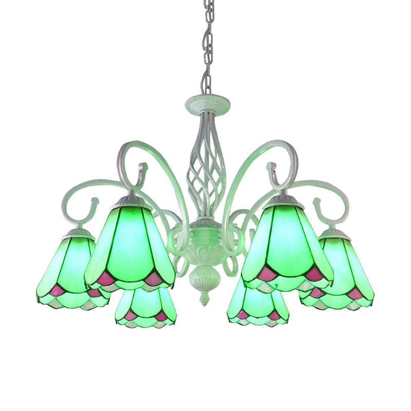 Arched Chandelier Lighting Fixture 5/6/8 Lights Tiffany Pendant - Rebooters