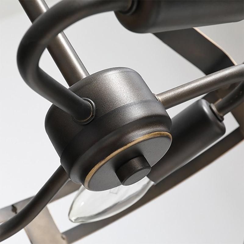 3 Heads Foyer Hanging Chandelier Light Vintage Style Black Pendant Lamp - Rebooters