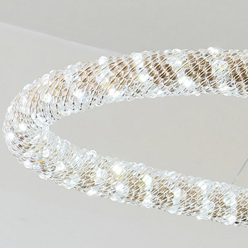 Bend Chandelier Light Modern Crystal 31.5 39 47 Wide LED Brass Fixture - Rebooters