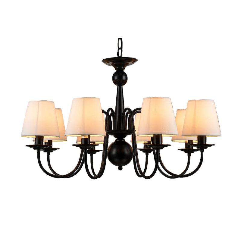 3/5/6 Lights Chandelier Light Fixture Traditional White Fabric - Rebooters