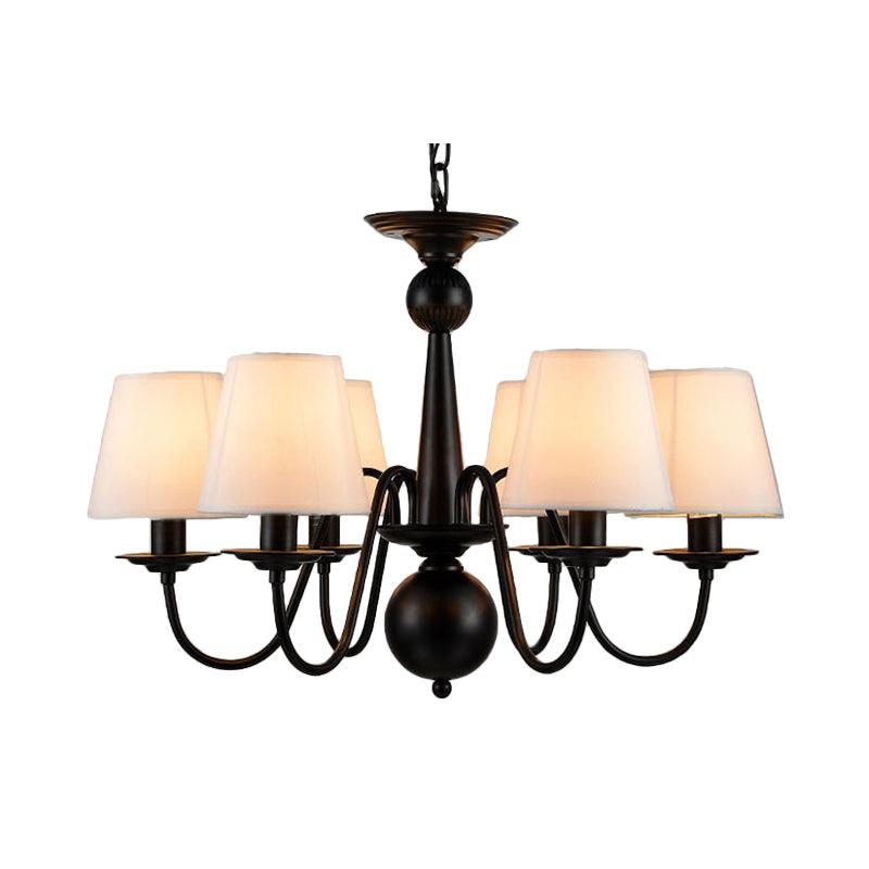 3/5/6 Lights Chandelier Light Fixture Traditional White Fabric - Rebooters