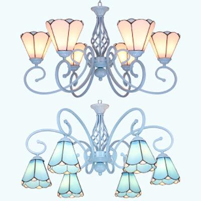 6 Lights Conical Ceiling Chandelier with Adjustable Chain - Rebooters