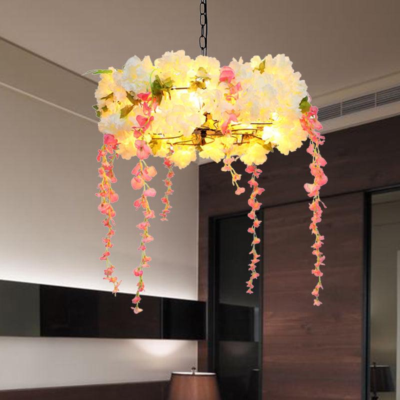 18"/21.5" W Flower Metal Chandelier Industrial LED Lighting - Rebooters