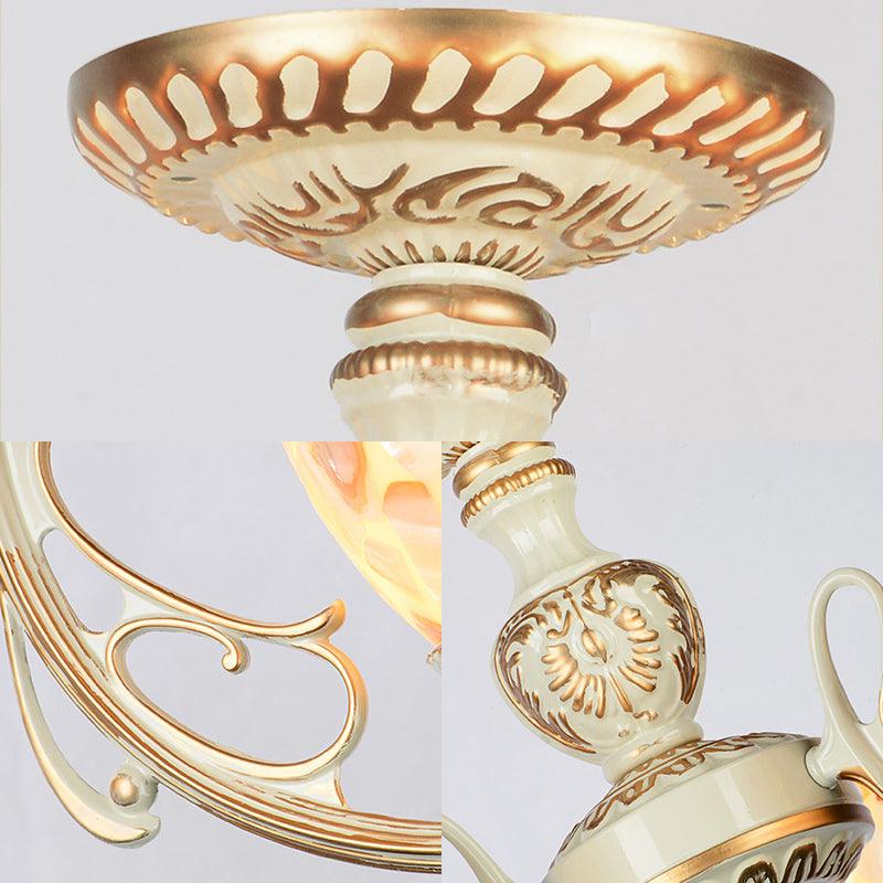 3/5/6 Lights Bowl Ceiling Light Fixture Traditional Shell Chandelier - Rebooters