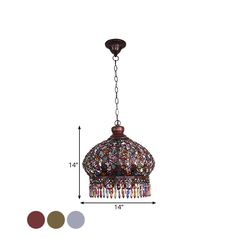 14"/18" W Metal Dome Chandelier Light Fixture 3 Lights - Rebooters