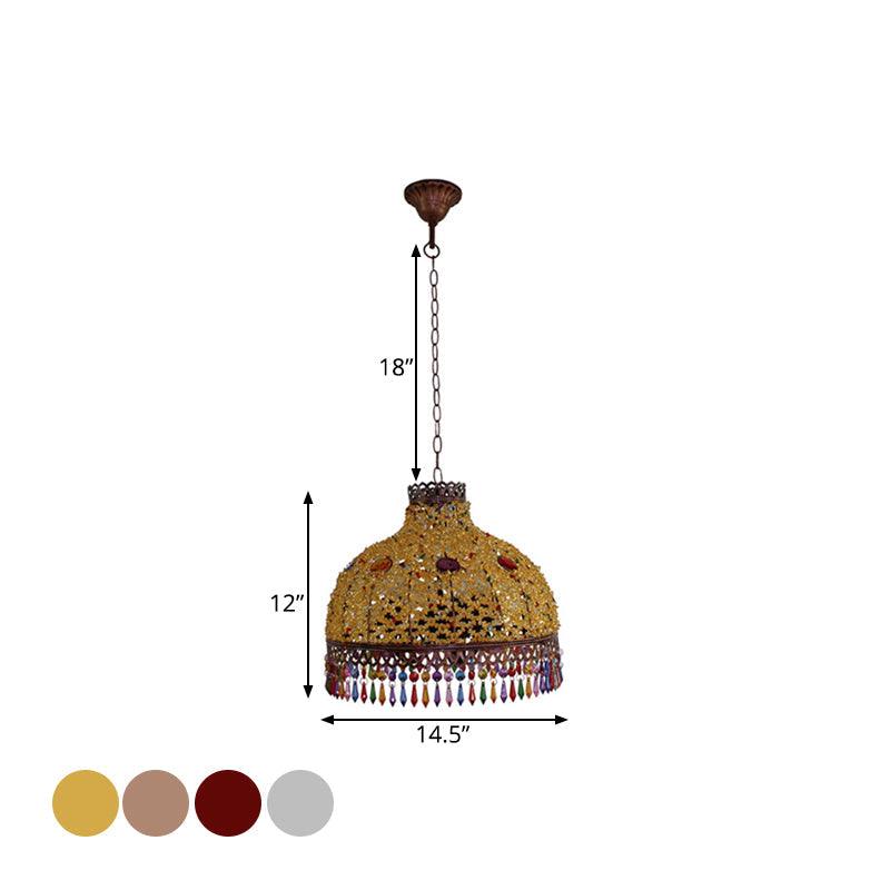 3/6 Bulbs Hanging Chandelier Art Deco Dome Light Fixture - Rebooters