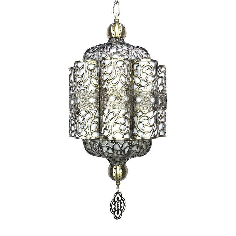 Antiqued Lantern Hanging Light Kit 4 Heads Metal Chandelier - Rebooters