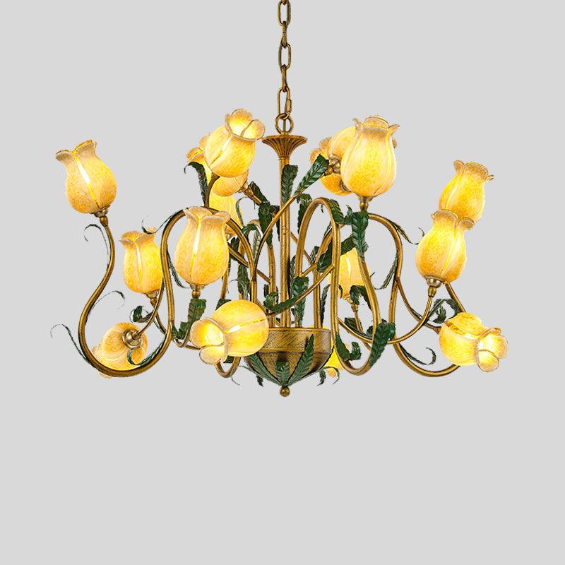 American Flower Metal Hanging Pendant 16 Heads LED Chandelier - Rebooters