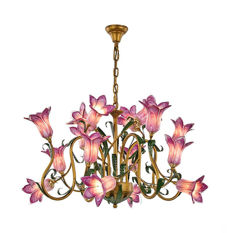 American Flower Metal Hanging Pendant 16 Heads LED Chandelier - Rebooters