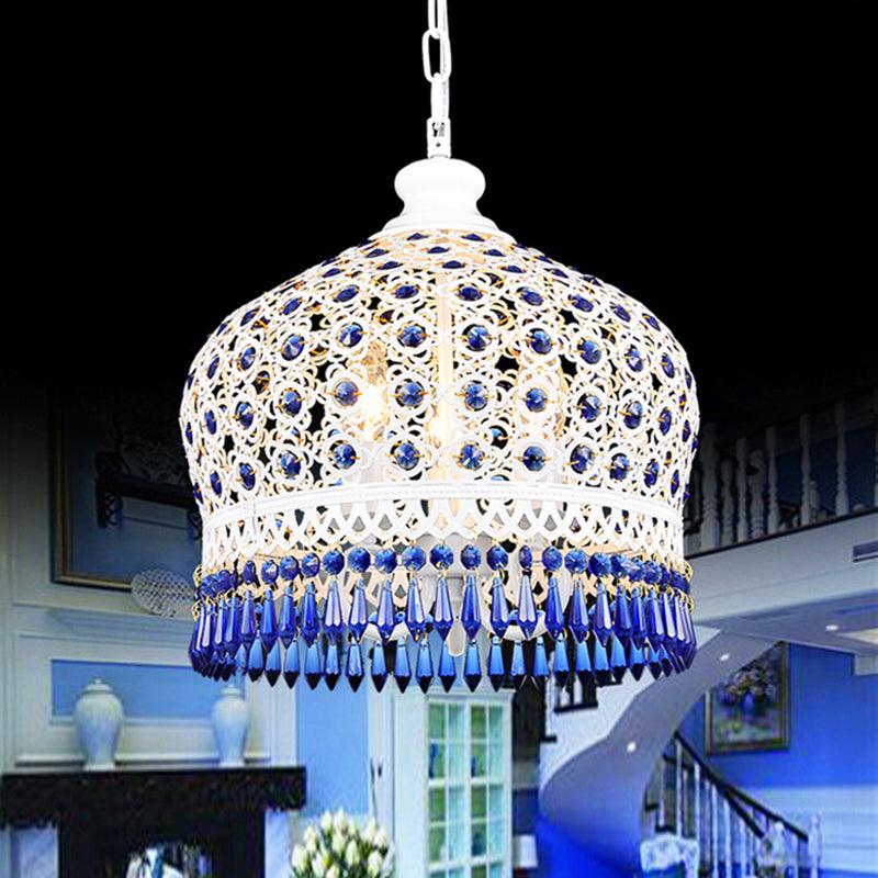 Dome Dining Room Chandelier Lamp Bohemian Metal 3 Lights - Rebooters
