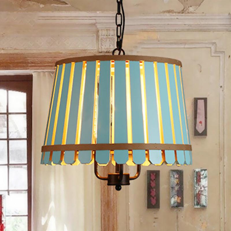 12.5"/16.5" Wide Slatted Chandelier Light Fixture Modern Wooden Pendant for Dining Room - Rebooters