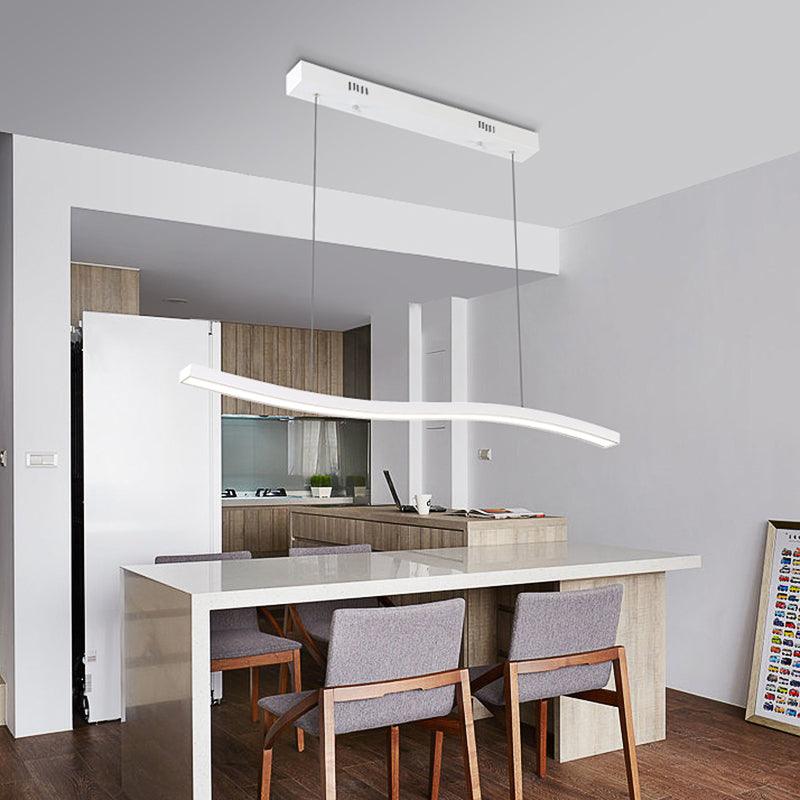 Acrylic Wave Chandelier Lighting Modernist Led Pendant Lamp - Rebooters