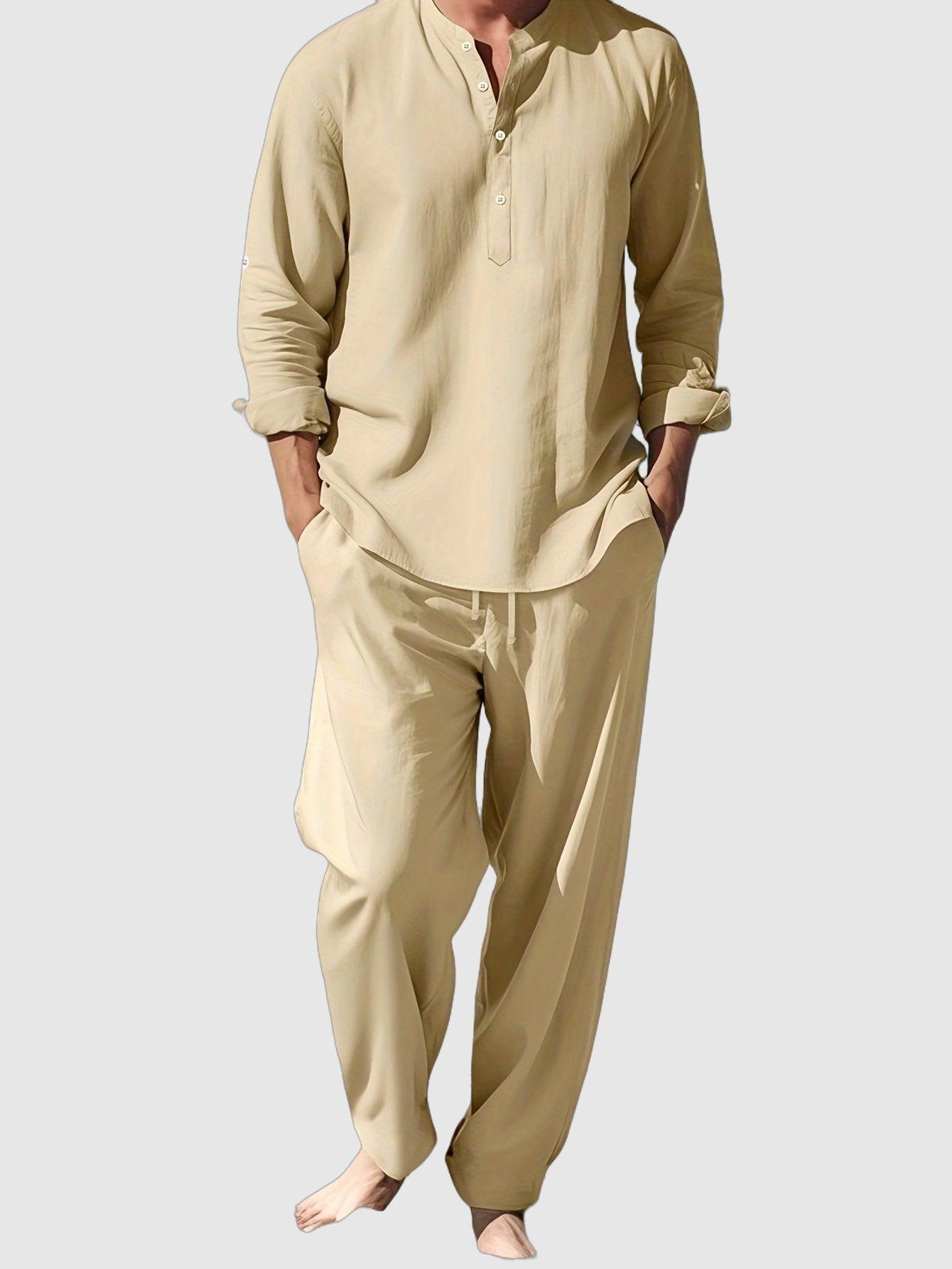 Plus Size Casual Men's 2-Piece Set for Warm Weather Rebooters mens 2 piece set