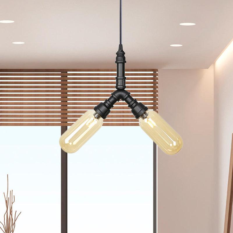 2/3/5 Heads Metal Hanging Light Kit Antiqued Black Sputnik Chandelier - Rebooters