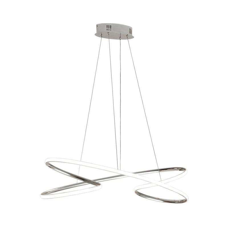 31.5"/39" Wide Twist Acrylic Chandelier Lighting Modernist Led Chrome Gold Pendant Light - Rebooters