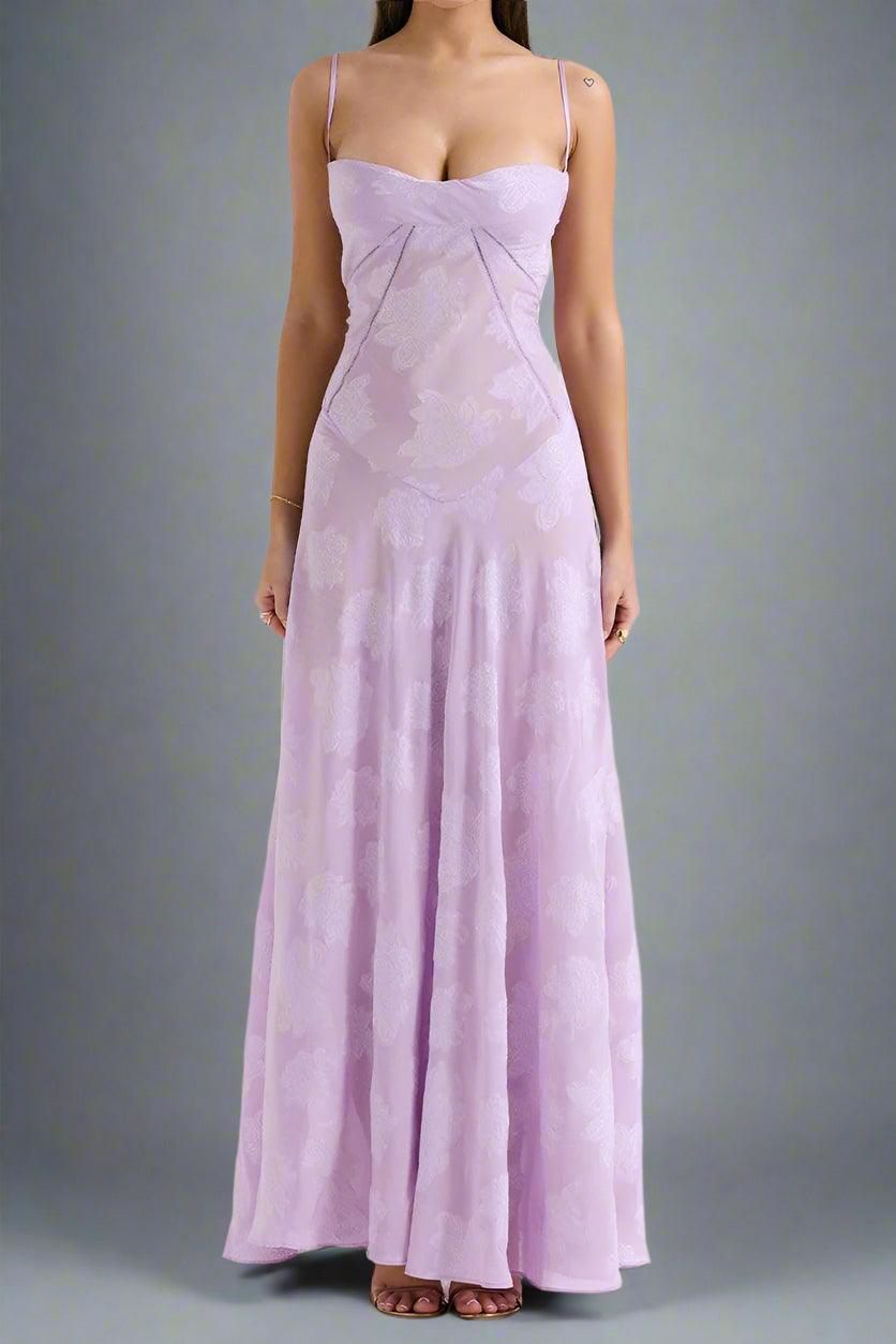 Maya Maxi Dress with Intricate Floral Embroidery and Flowing Silhouette for Elegant Style - Rebooters -Women's Dresses