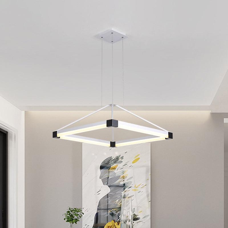 Acrylic Pyramid Shape Pendant Chandelier Contemporary LED Lamp - Rebooters