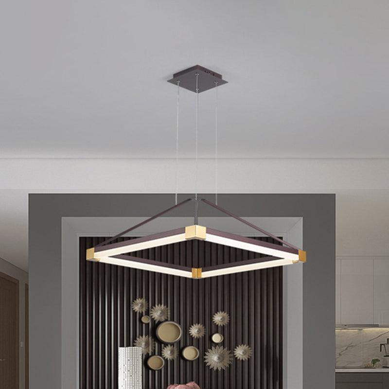 Acrylic Pyramid Shape Pendant Chandelier Contemporary LED Lamp - Rebooters