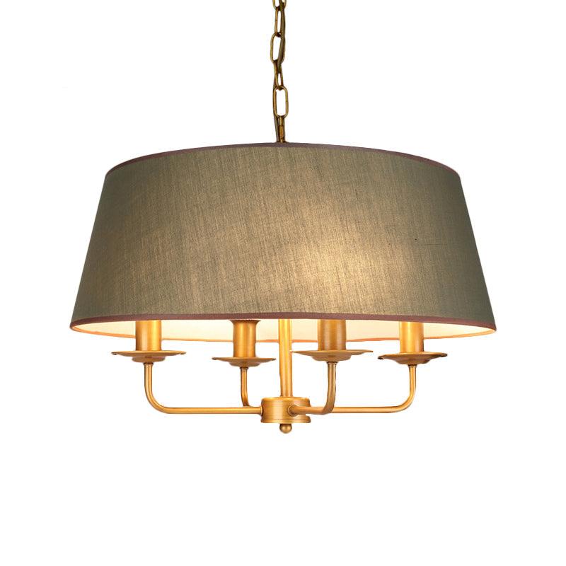 4 Bulbs Candle Chandelier Light Classic White Green Beige Fixture - Rebooters