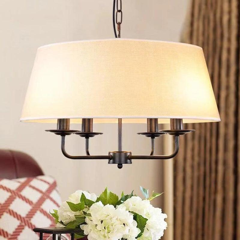 4 Bulbs Candle Chandelier Light Classic White Green Beige Fixture - Rebooters