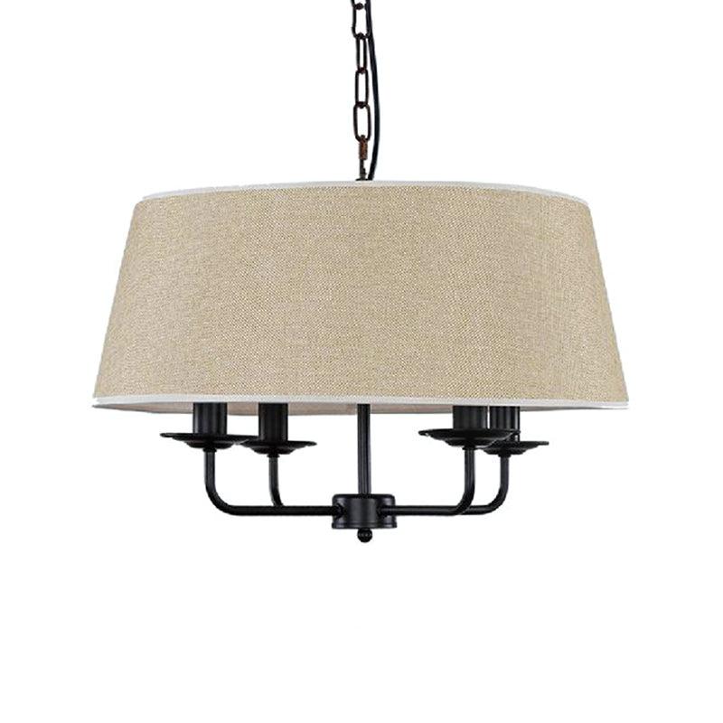 4 Bulbs Candle Chandelier Light Classic White Green Beige Fixture - Rebooters