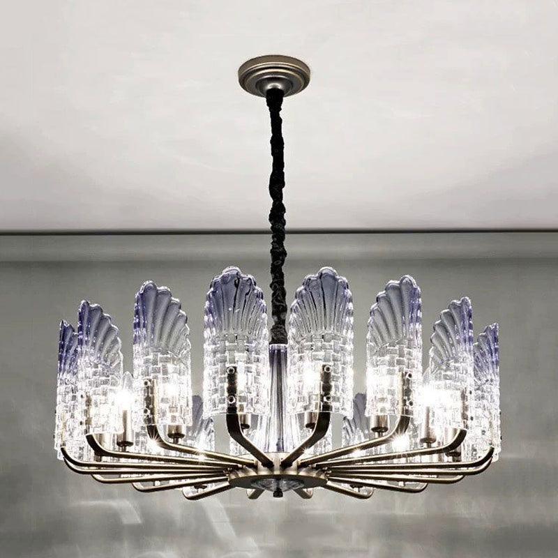 8/9/10 Lights Radial Chandelier Lighting Brass Crystal Lamp - Rebooters