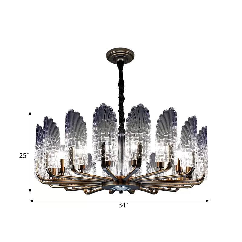 8/9/10 Lights Radial Chandelier Lighting Brass Crystal Lamp - Rebooters