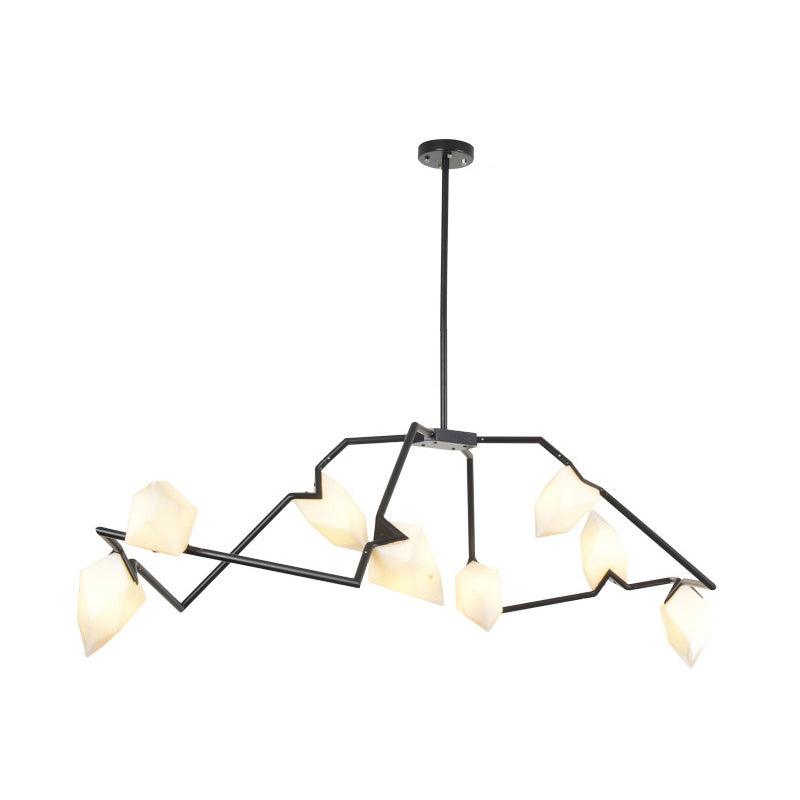 5/8 Lights Dining Room Chandelier Lamp Modern Black Gold Ceiling Lighting - Rebooters