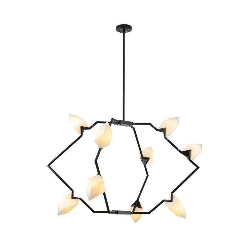 5/8 Lights Dining Room Chandelier Lamp Modern Black Gold Ceiling Lighting - Rebooters