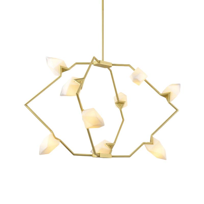 5/8 Lights Dining Room Chandelier Lamp Modern Black Gold Ceiling Lighting - Rebooters