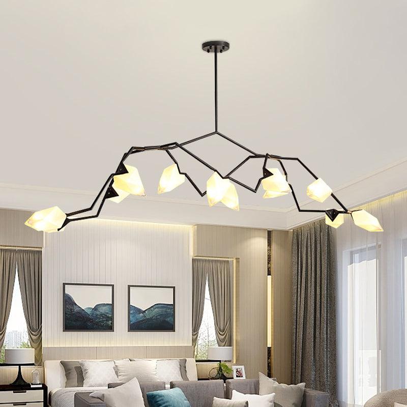5/8 Lights Dining Room Chandelier Lamp Modern Black Gold Ceiling Lighting - Rebooters