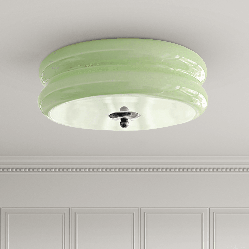 White Round Vintage Porch Ceiling Light Fixture for Elegance - Rebooters
