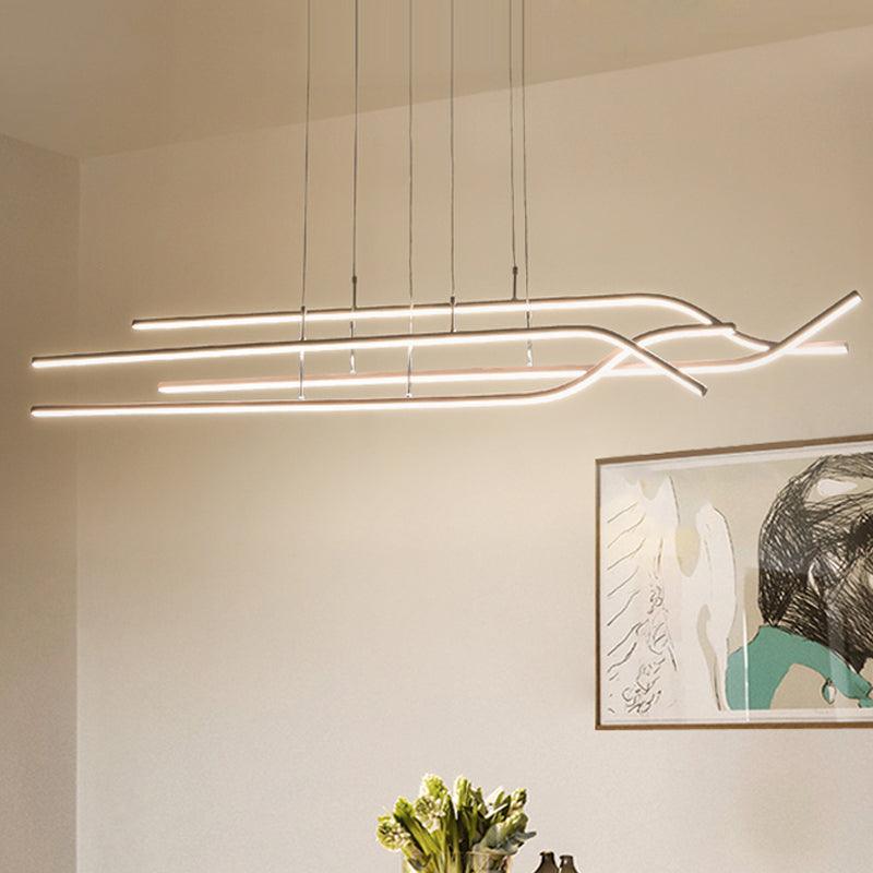 39"/47" Wide Simple Strip Chandelier Acrylic LED Pendant - Rebooters