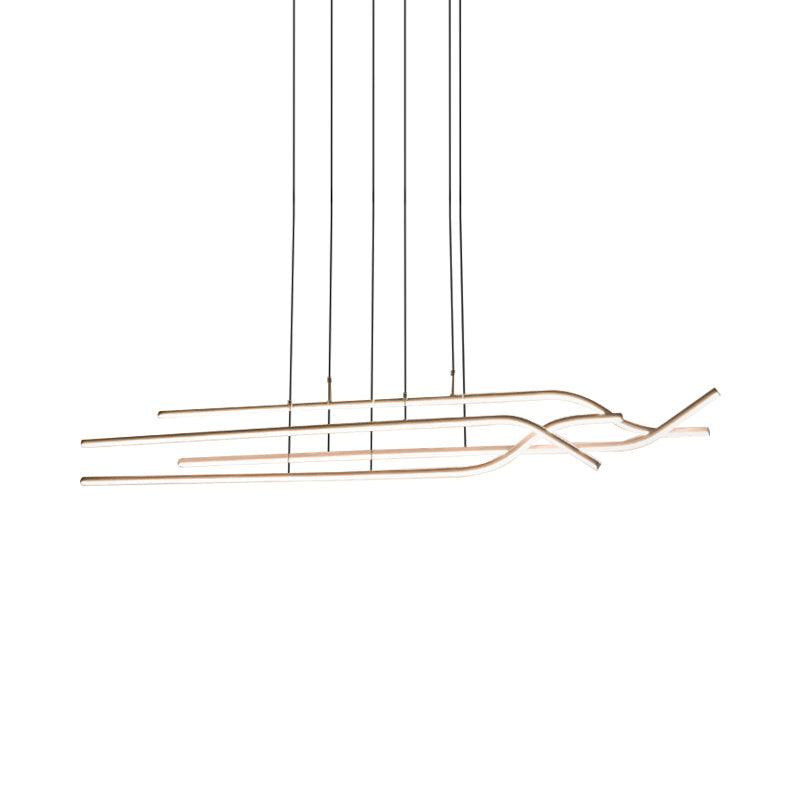 39"/47" Wide Simple Strip Chandelier Acrylic LED Pendant - Rebooters